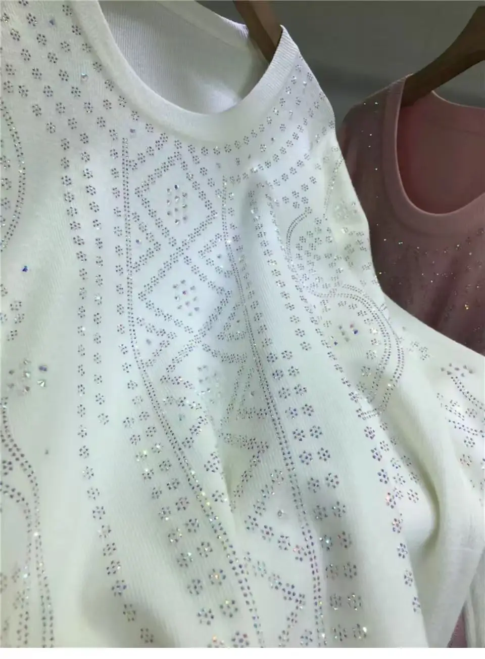 Unique Sparkle Diamonds Hot Drilling Black Sweater for Women Autumn Winter Knitwear Top Knitted Pullovers Sweaters Woman Clothes