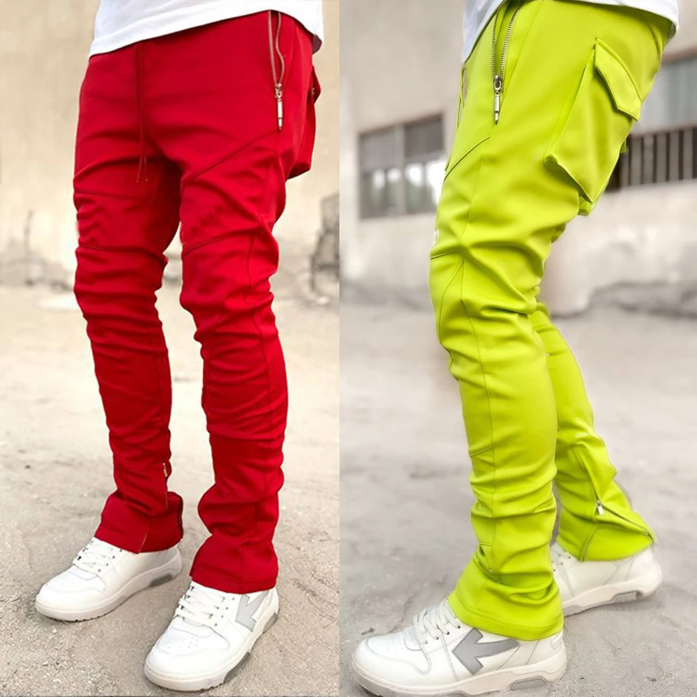 Sports Pencil Pants Men's Trousers Stretch Quick-drying Pants Slim-fit Invisible Open Crotch Outdoor Sex Casual Imitation Denim