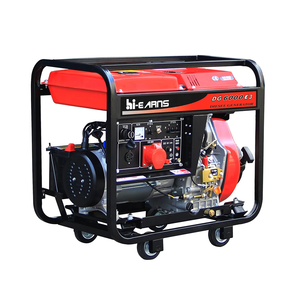 

Hi-earns brand three phase equal power 5kw die·sel generator with low oil lamp