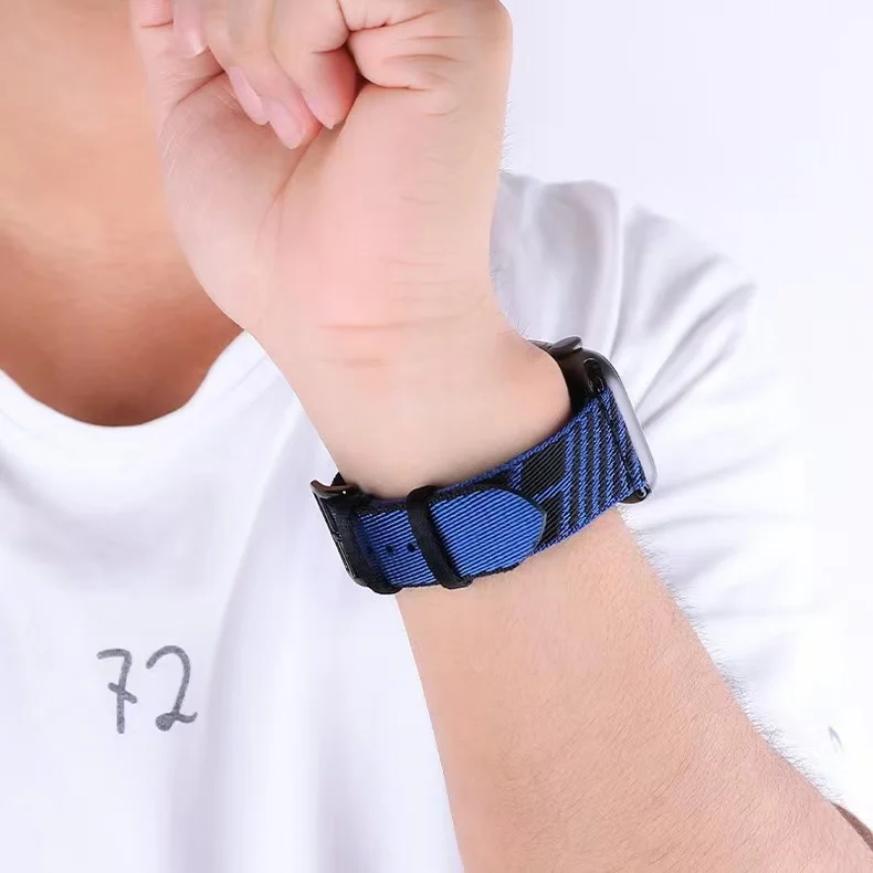 Fabric Nylon Strap For Apple watch Ultra 8 7 45mm 41mm 6 5 4 SE 44mm 40mm Braided Bracelet Wristband For iwatch 3 42mm 38mm band