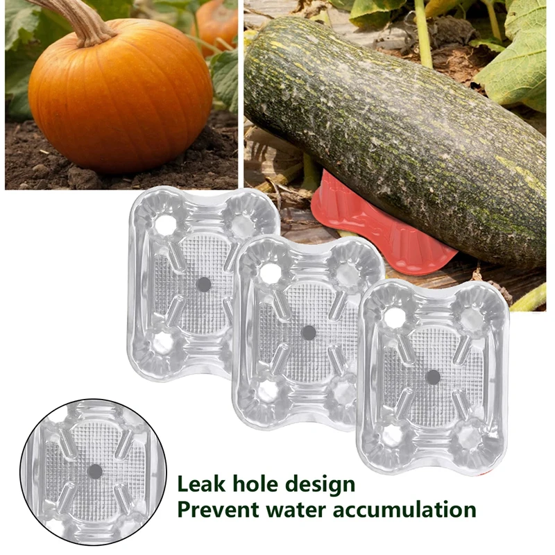 100/50pcs Melon Fruit Botanical Tray Watermelon Mat Fruit Base Cradle Cultivation Plastic Base Stand Prevents Rotting Gardening