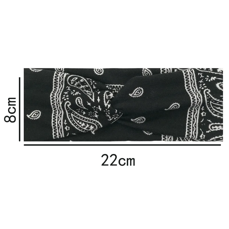 Solid Cross Headbands for Woman New Hairband Print Elastic Sports Yoga Headband Headwear Retro Girls Hair Band Hair Accessories