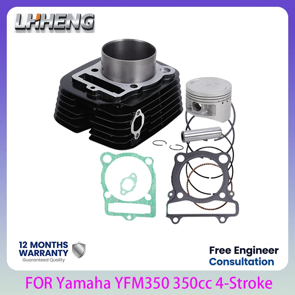 83mm Cylinder Piston Kit 350cc 4-Stroke Air oil-cooled ATV Engine Parts for Yamaha YFM350 Grizzly350 Wolverine350 Rebuild Kit