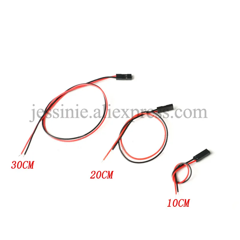 

10pcs/lot 2pin Dupont Cable 2P 2 Pin Female Jumper Connector Wire 2.54mm Pitch Length 10CM 20CM 30CM Single Head For 3D Printer
