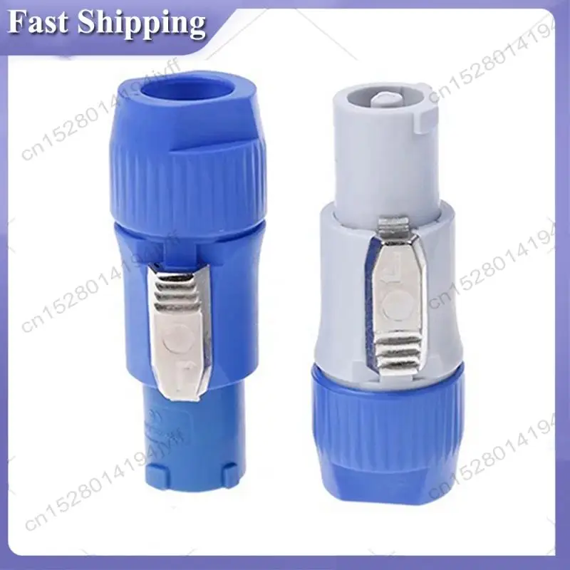 

-ABDH 60PCS 3 Pin Male Powercon Connector NAC3FCB Speakon Plug 20A 250V AC Power Plug Connector Blue And Grey White