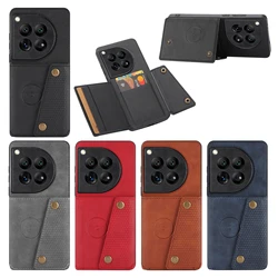 For OnePlus 12 5G 1+12 Flip Leather Case Wallet Magnetic Card Slots Pocket Holder Back Cover Funda One Plus 12 Phone Cases