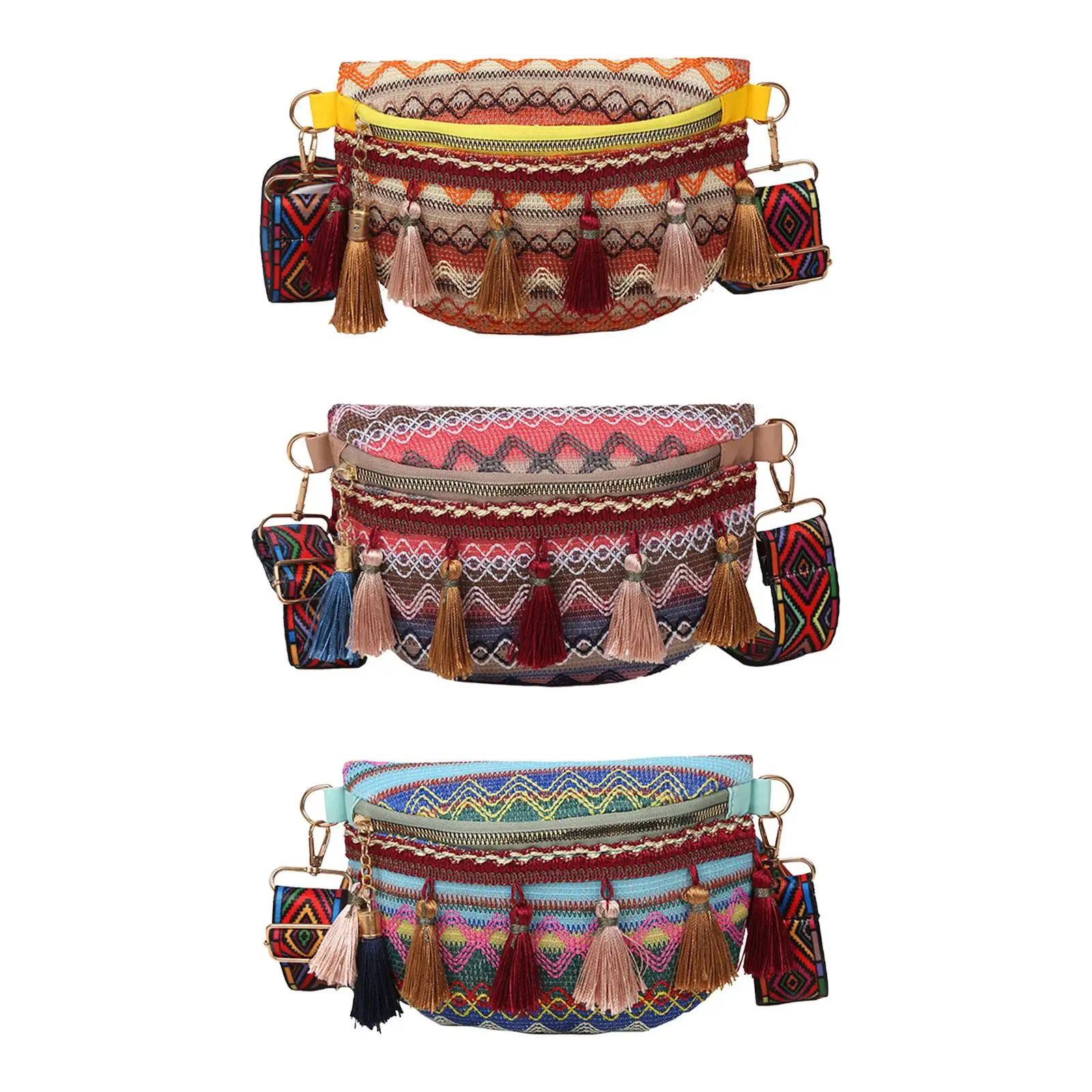 Bohemian Fanny Pack Fashion Ethnic Style Bag for Festival Walking Holiday