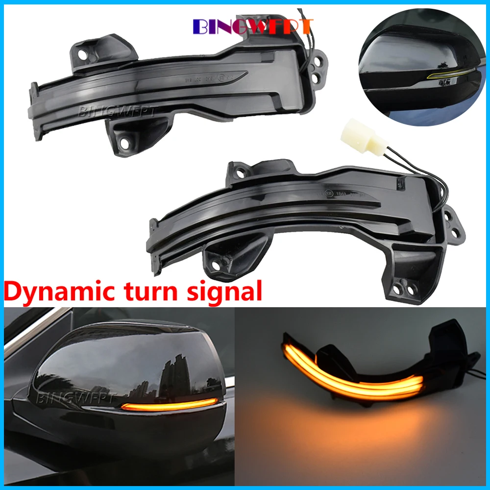 2Pcs Dynamic LED Turn Signal Lamp Sequential Blinker Light For Honda CR-V Accord FIT XRV Greiz Odyssey City 34300TV0E01