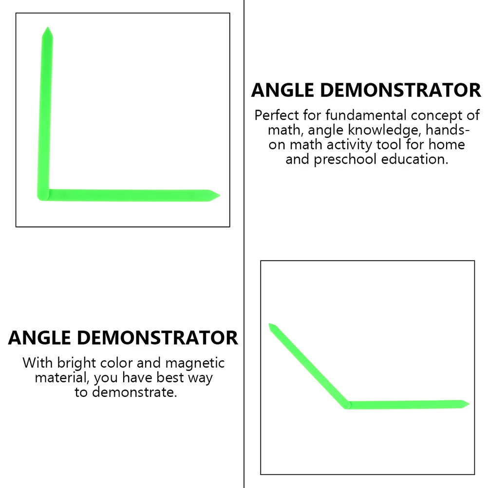 

3pcs Magnetic Teaching Aid Angle Demonstrator Plastic School Math Tool Blackboard Pointer Classroom Activity Set For Geometry