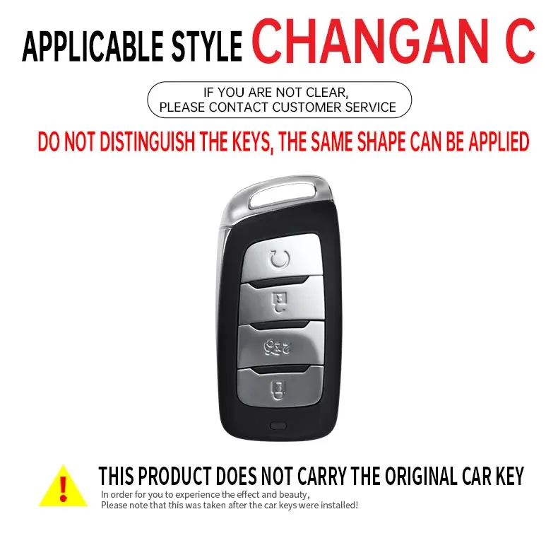 Alloy Car Key Case Cover for Changan CS85 CS35 plus CS25 CS95 CS85 coupe Key Cover Fob Protecor Holder Shell Keychain Protection