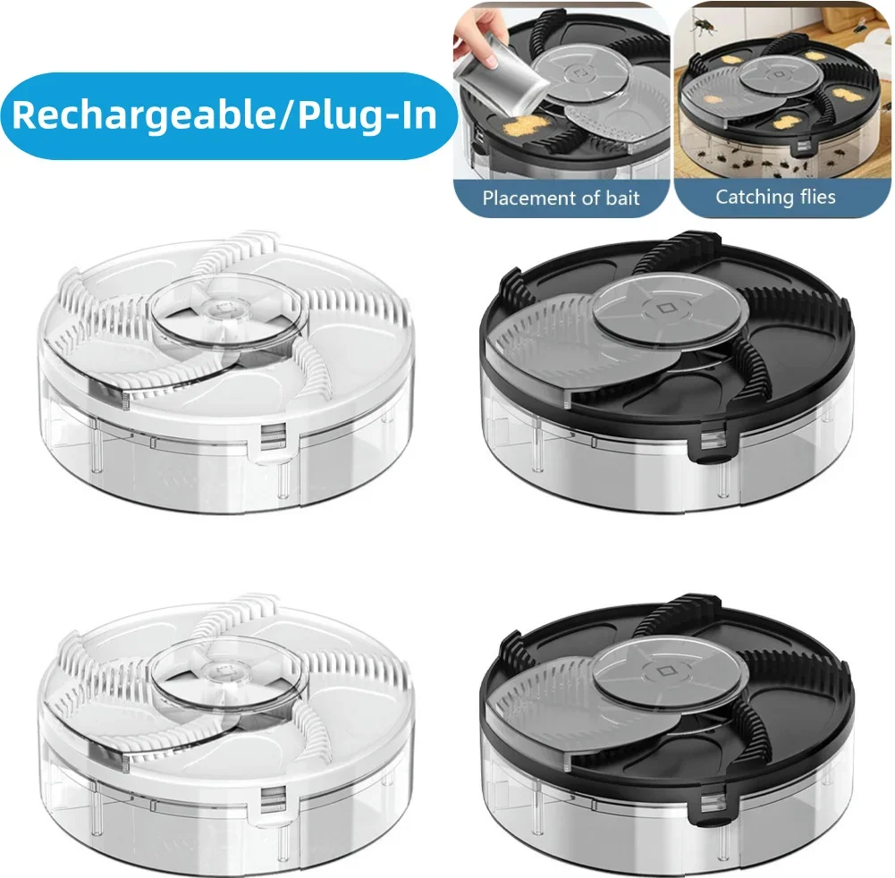 التلقائي يطير الماسك USB قابلة للشحن المكونات في 1200mAh المادية يطير اصطياد المطبخ Flytrap هادئة للإزالة الحشرات رفض