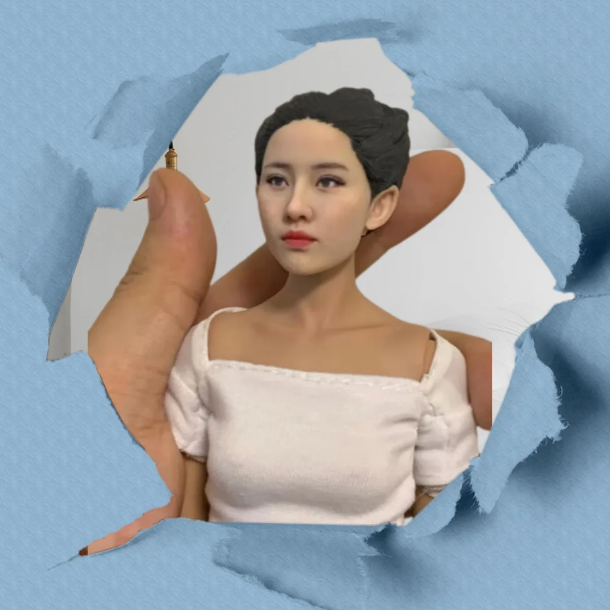 

1/6 1/12 Realistic Makeup Famous Actress Liu Yifei Head Sculpture For 12inchs/6inchs Tbl worldbox Action Figure Body