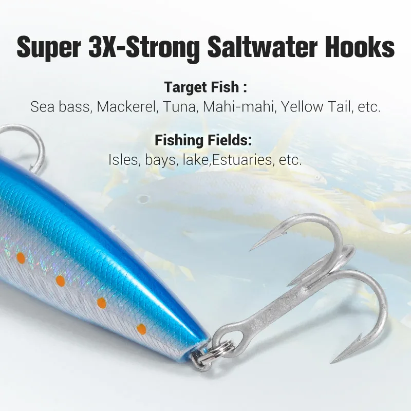 Noeby Fishing Lures Suspending Minnow 135mm 30g Swimbait Wobblers Jerkbait Artificial Hard Bait for Bass Pike Fishing Lure