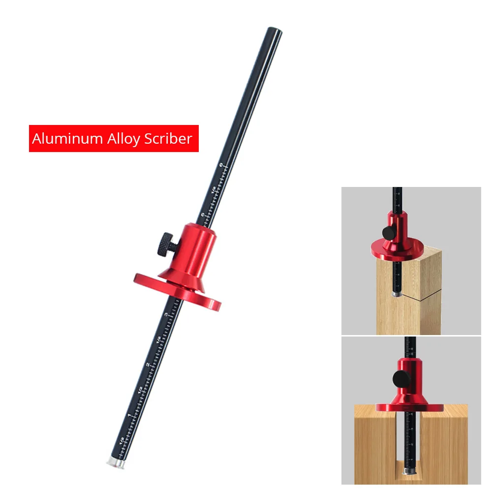 

Wheel Marking Gauge Adjustable Woodworking Scriber Inch & MM Scale, Parallel Line Drawing Mortise Measuring Tool for Carpenter