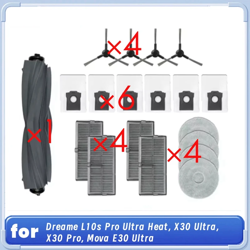 

19 шт. для Dreame L10s Pro Ultra Heat/X30 Ultra/X30 Pro/Mova E30 Ultra робот-пылесос аксессуары для подметальных машин