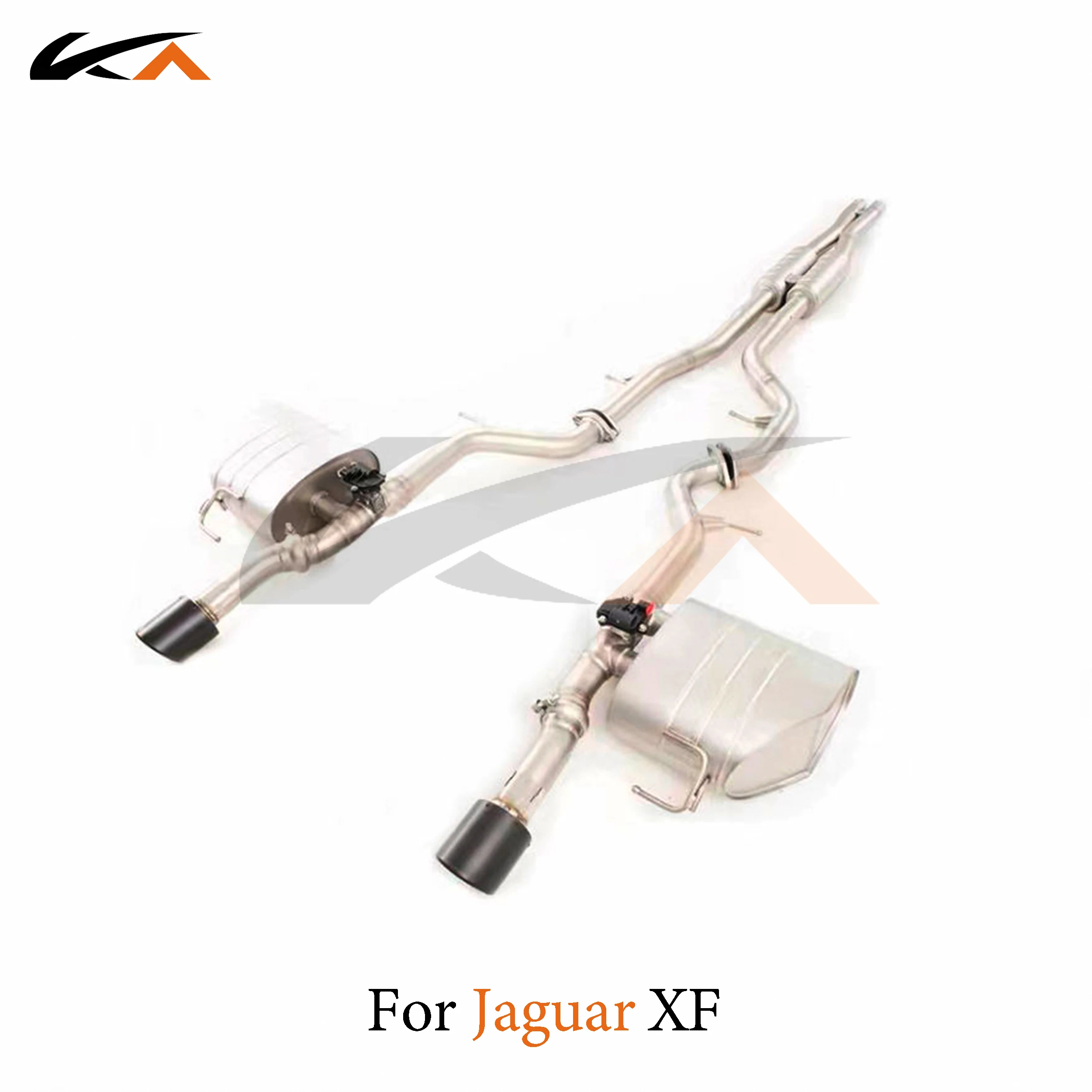 KA Tuning exhaust system stainless catback for Jaguar XF rear section performance muffler valve