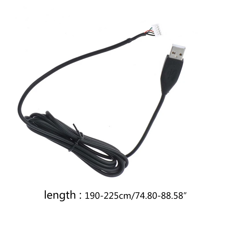 F3KE 2m สายเมาส์ USB สายไฟ PVC เม้าส์เปลี่ยนสายสำหรับ MX518 MX510 MX500 เปลี่ยนซ่อมอุปกรณ์เสริม