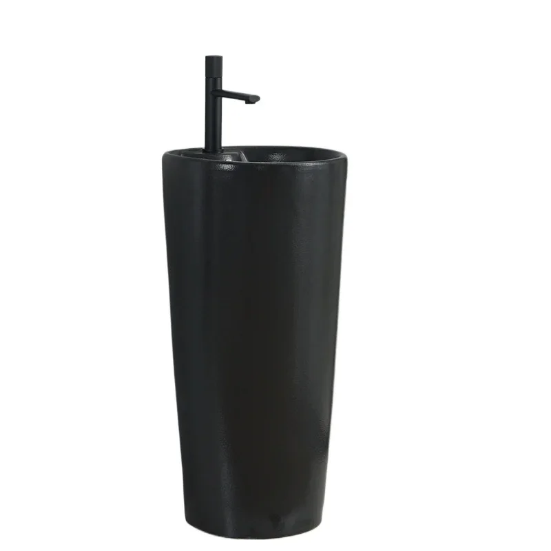 

D960 round column balcony retro hand washing, integrated column basin, small apartment hand washing
