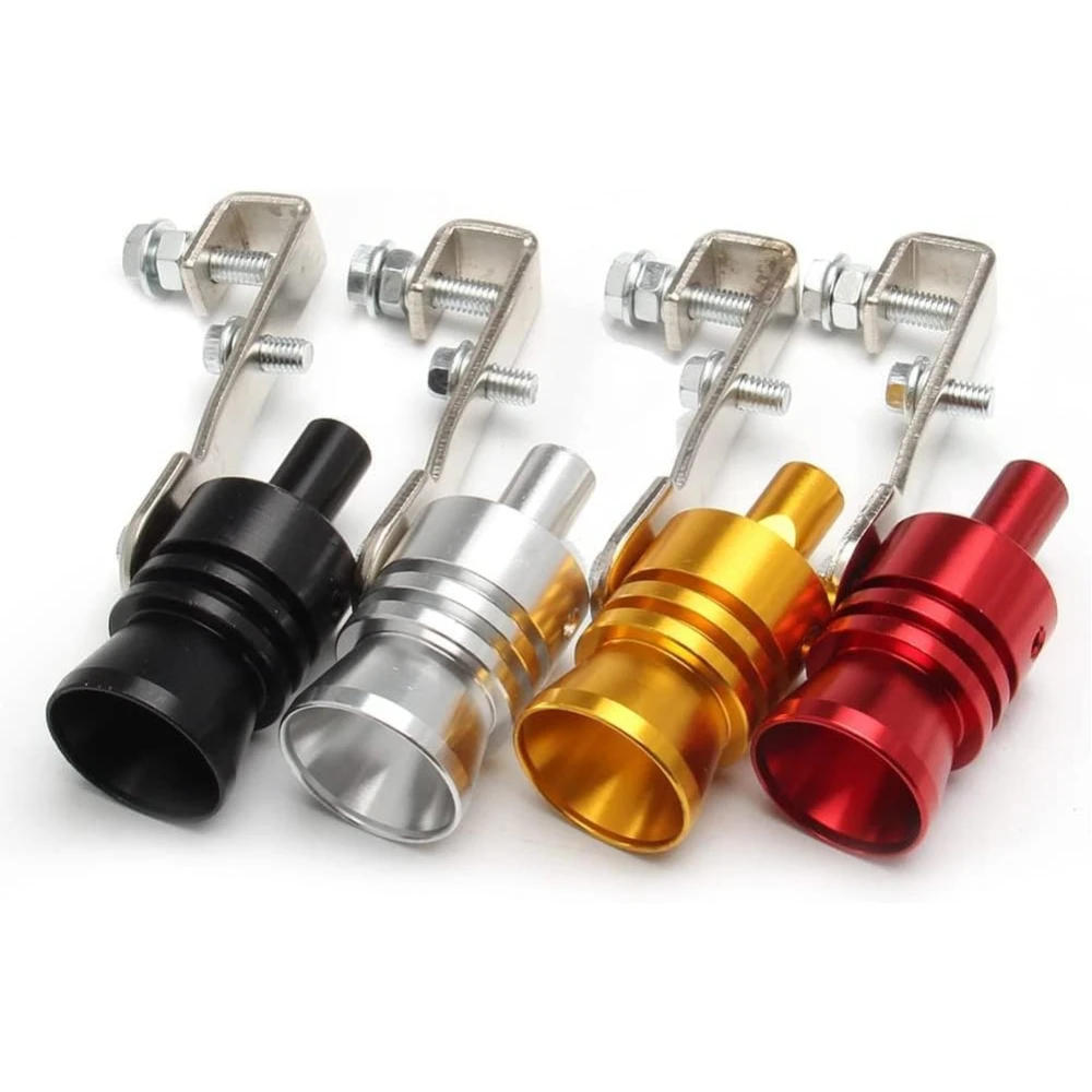 2pcs Universal Aluminum Turbo Sound Exhaust Muffler Pipe Whistle Car Blow off valve BOV Tip Simulator Whistler