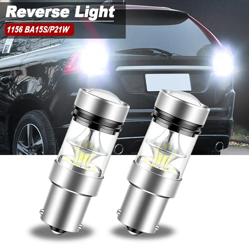 2pcs LED Backup Light Blub Reverse Lamp P21W 7506 BA15S Canbus For Volvo C30 C70 S40 S60 S70 S80 V40 V50 V60 V70 XC60 XC70 XC90