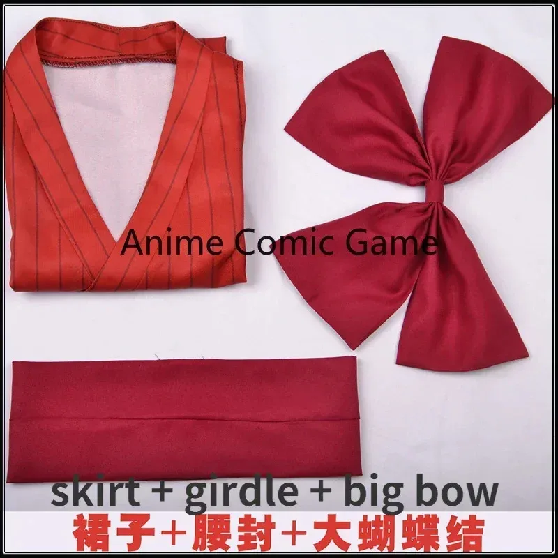 Az15En Stock Makio Suma Hinatsuru Tengen disfraz de Cosplay rojo azul púrpura falda Kimono japonés fiesta de Halloween para mujeres niñas