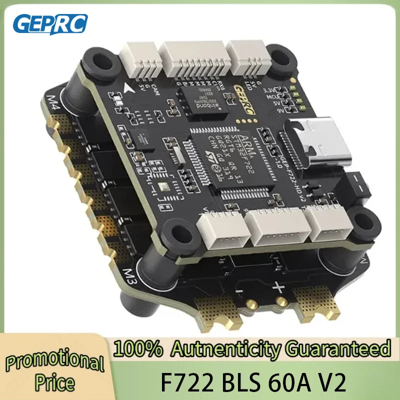 

GEPRC TAKER F722 BLS 60A V2 STACK BLS 60A 4IN1 ESC Record Flight Data Plug Play Racing FPV Drone 16MB Black Box Data Analyze