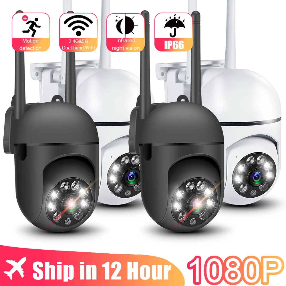 Caméra de surveillance extérieure WiFi HD 2MP/5G, dispositif de sécurité domestique sans fil, étanche, avec n\'aime x4 et système de suivi et alarme,