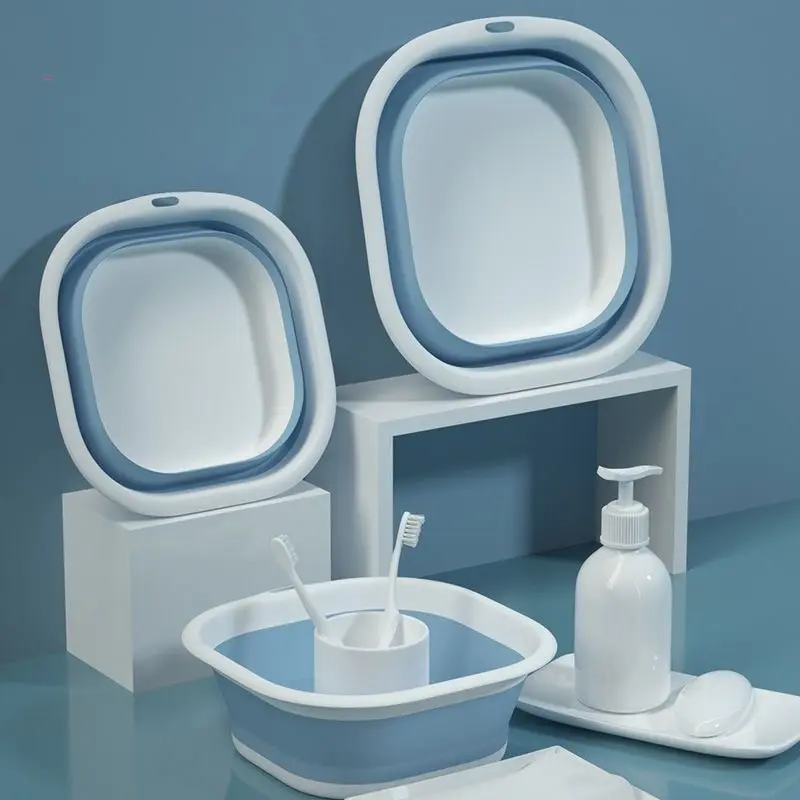 

Portable Wash Basins Folding Laundry Tub Adult Baby Bath Basin Bathroom Kitchen Accessories Wash Basin