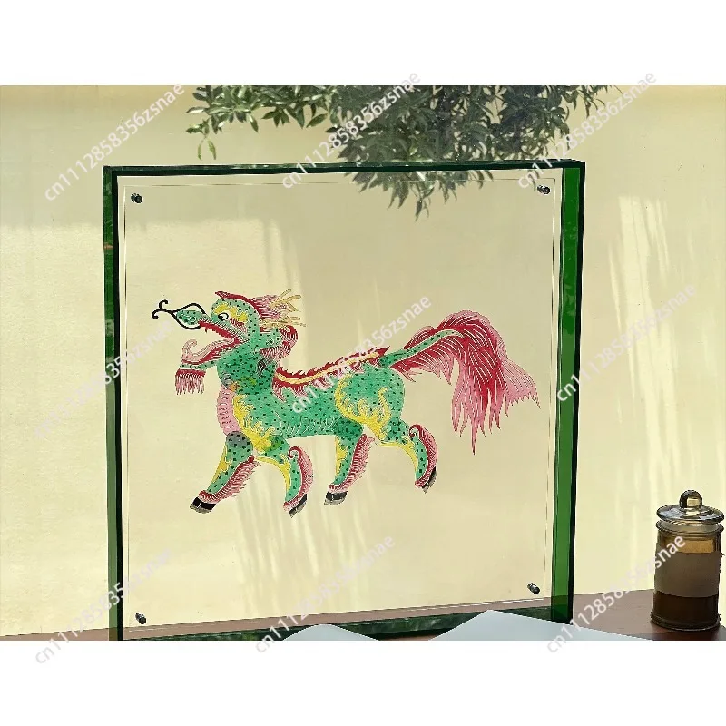 New Chinese Style Shadow Puppetry Ornament, Intangible Cultural Heritage Craft, Creative Decor & Gift for Living Room