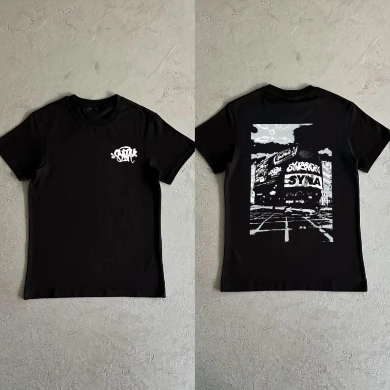 

Summer Hip-hop Rap Street Wear Synaworld Short Sleeve Breathing T-shirt European and American Stars Cench The Same Summer