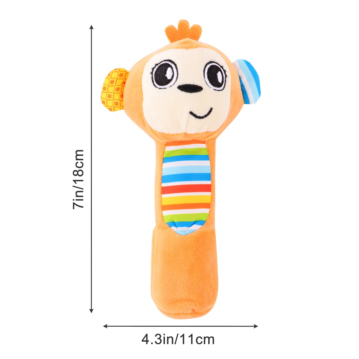 1pc chocalho portátil preto mini animal de pelúcia para o bebê infantil recém-nascido desenvolvimento sensorial som macio estridente