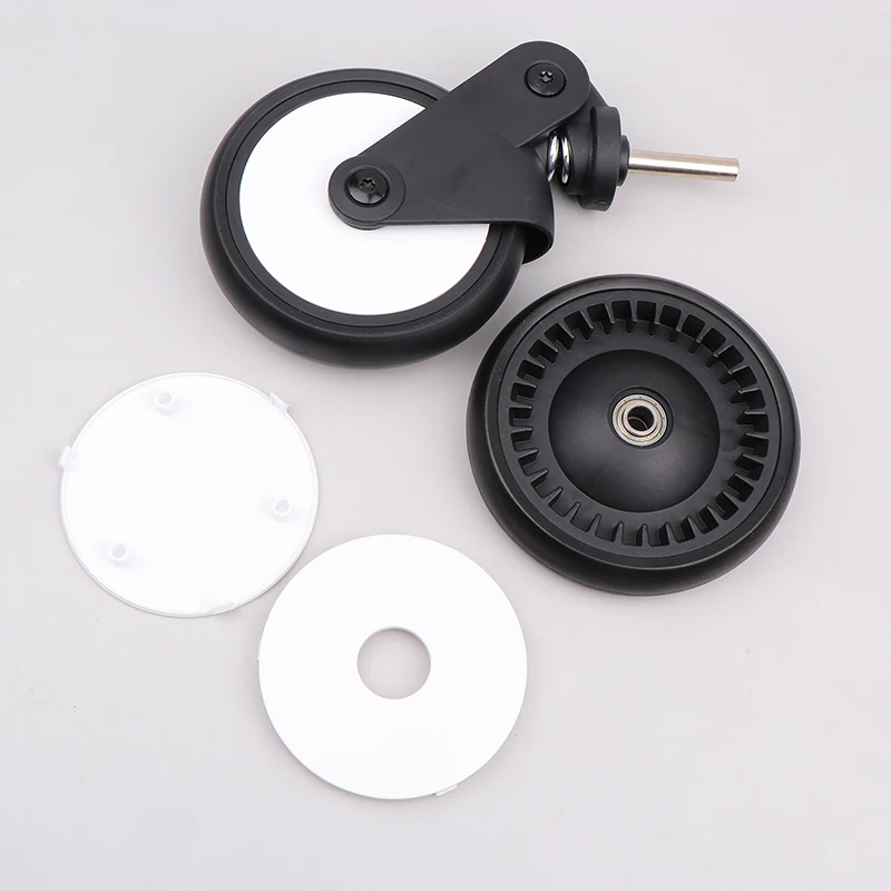 Stroller Replacement Rubber Wheels Front And Rear Wheel Stroller Accessories Compatible With Stroller