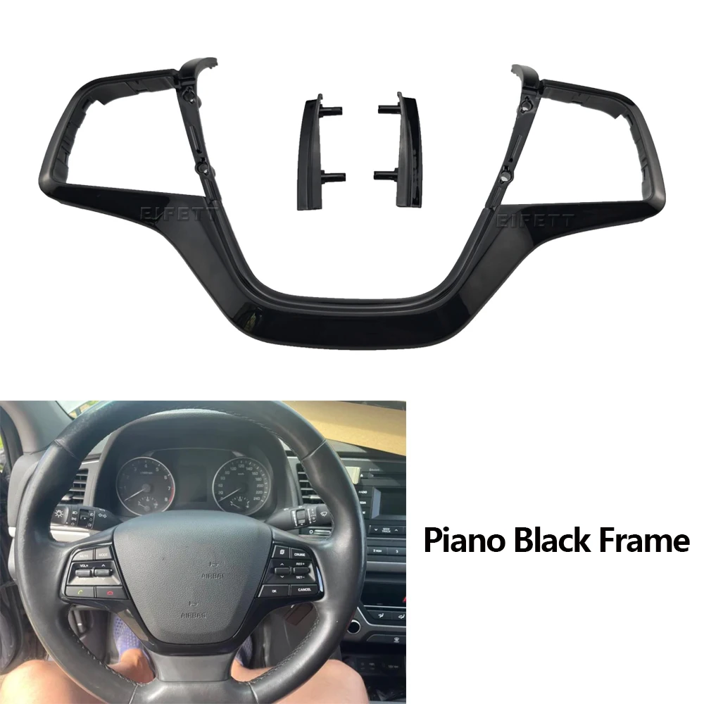 2 Colors High Quality Steering Wheel Switch Panel Button Frame For Hyundai Solaris 1.6L 2016 2017 2018 2019 2020 2021 2022