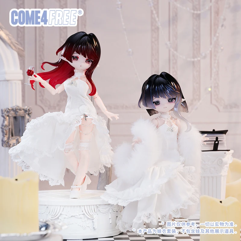 

In Stock Come4free Fairy Tale Series Swan Princess Outfit Curvy/Flat Chest Versions For Ob11 1/12 Bjd Dolls Only Doll Clothes