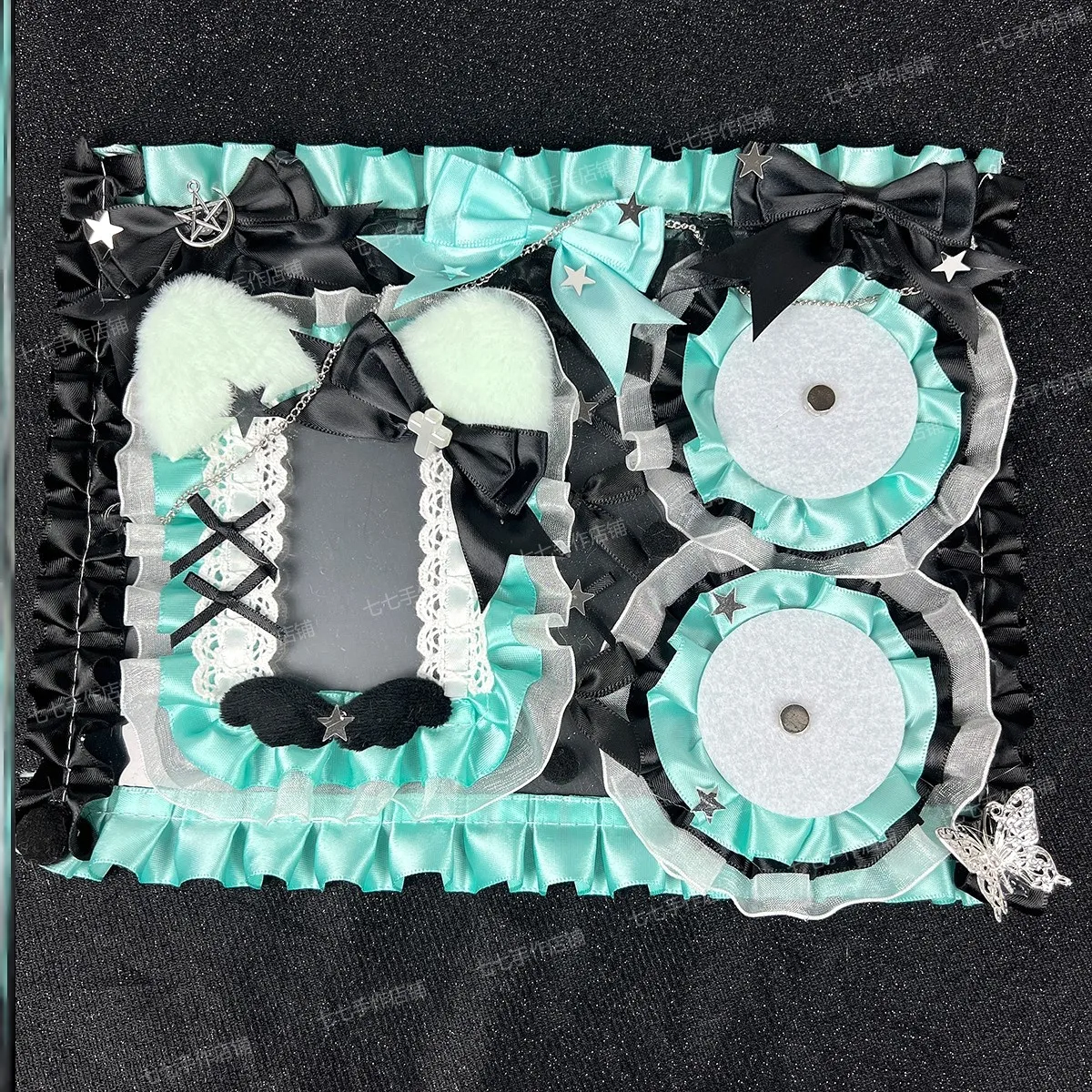 

Квадратический элемент, дисплей товаров, кружевная задняя панель, косплей, сумка Ita, держатель для карт, значок, рюкзак, демонстрационная доска, кружевная лента ручной работы