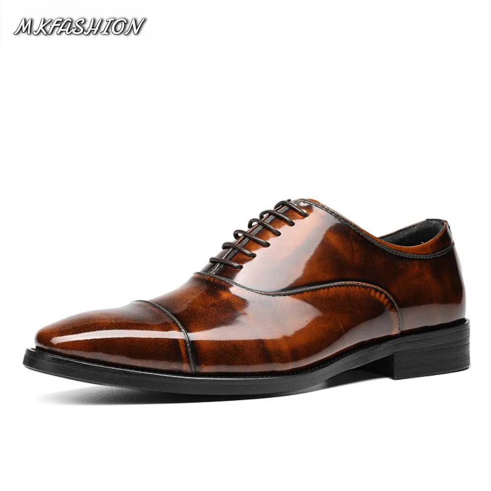 New Men Business Formal Shoes Genuine Leather Oxfords British Style Dress Shoes