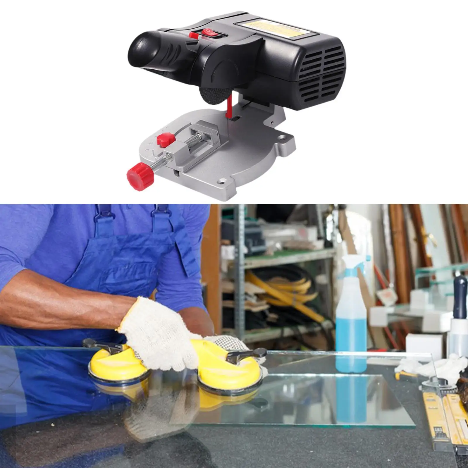 Profile Cutting Machine DC Compatible Sturdy Saw Tool for Metal Glass Garage