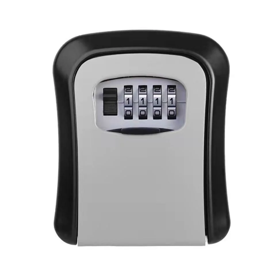 Aluminum Alloy Anti-theft Code Lock Box Arc Box Outdoor Construction Site Household Spare Key Box Wall Mounted Storage Code Box