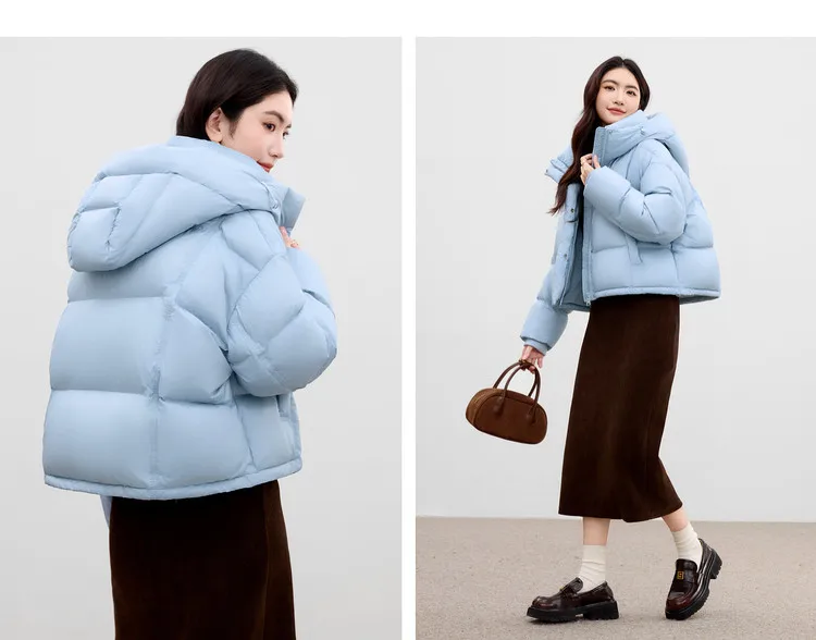 SENTUBILA Women's Winter Down Jacket 90% White Duck Down Puffy Puffer 2026 Winter Petite Bubble Coat Warm Outerwear W54YC1771X