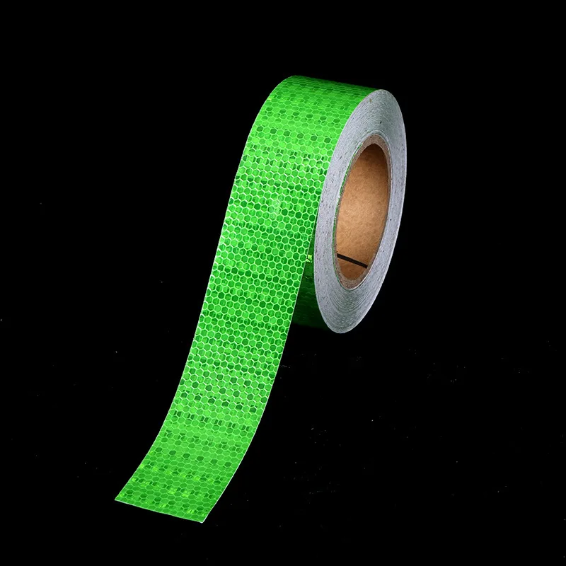 Road Traffic Reflector Sticker Sign Green Reflective Self-adhesive Warning Tape For Bike Truck Car Motorcycle