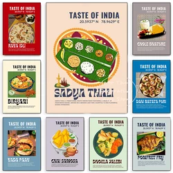 India Food Series Illustration Kitchen Bombay Grill Sandwich Pomfret Fry Art Poster Canvas Paint Wall Print Pictures Home Decor
