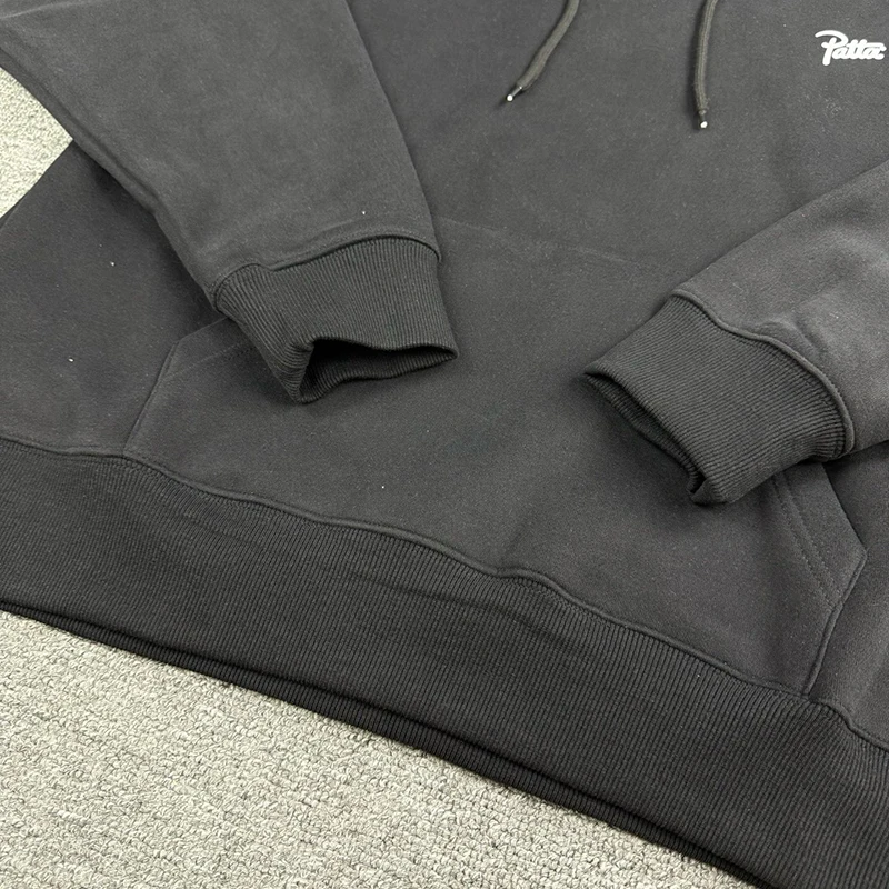 باتا مقنعين البلوز الكرتون شعار طباعة للجنسين سستة سترة الخريف الشتاء عارضة باتا هوديس البلوز الشارع الصورة الحقيقية #5