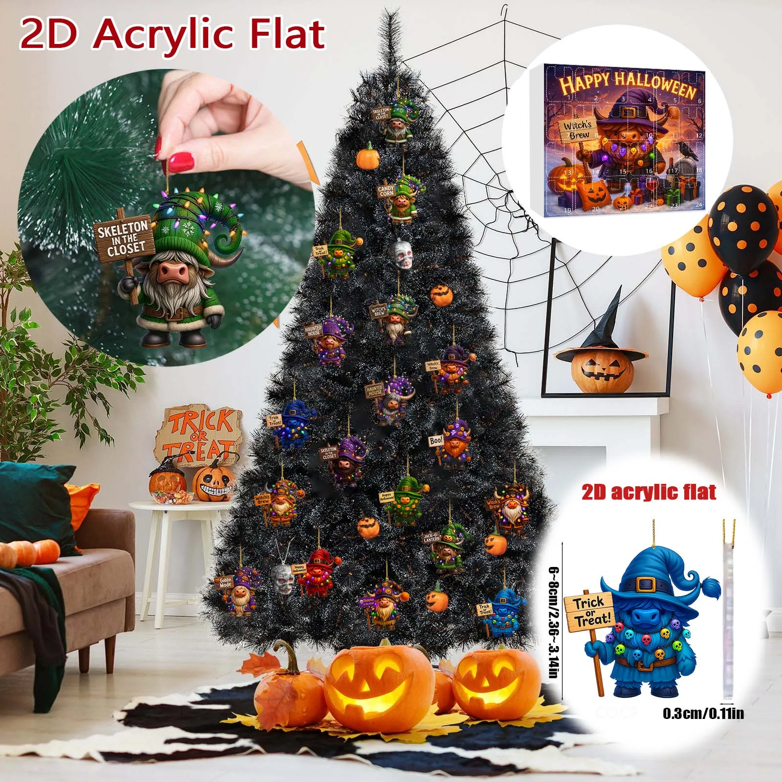 Temporizador de arena de 30 segundos a granel, 1 Juego de calendario de llegada enano de Halloween, cuenta regresiva de Halloween de 24 días, temporizadores de cocina de vacas para cocinar