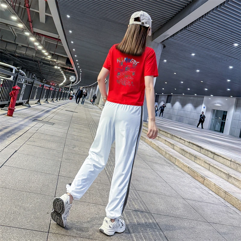 

Новинка 2025, комплект квадратных танцевальных костюмов из ледяного шелка, женская летняя спортивная одежда для фитнеса, длинные брюки ort Sve round Ne