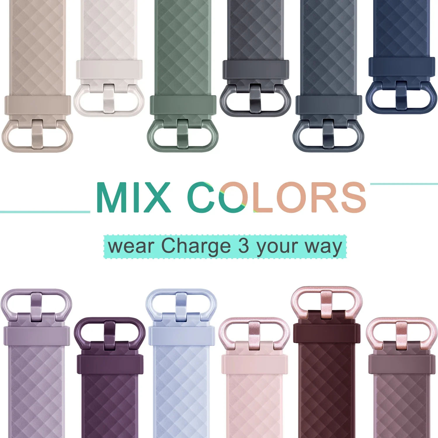 4 Pack Soft TPU Strap For Fitbit Charge 3/Charge 4 Band Watchband Wristband For Fitbit Charge 3 SE Strap Correa Replacement