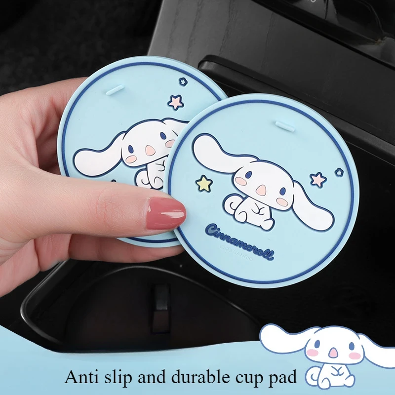 

Sanrio Kawaii My Melody Car Water Coaster Cinnamoroll Anime Cartoon Sweet Fashionable Exquisite Versatile Universal Storage Mats