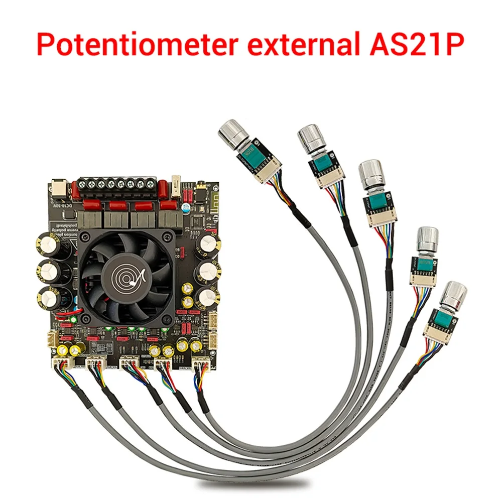 ZK-AS21P TPA3255*2 2.1 Channel Bluetooth Audio Amplifier Board 300W+300W+600W High Power Sound Power Amplifier Module Plate