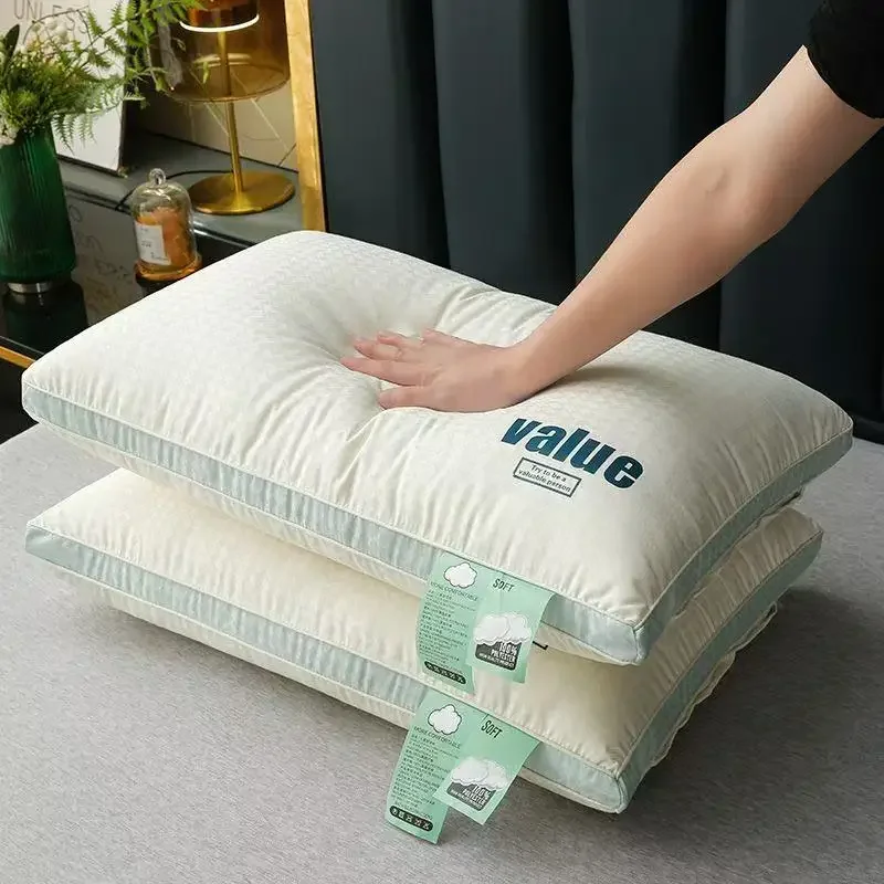 2 Pcs Pillow Core for Home Use Student Dormitory Neck Protection Super Soft Sleep Not Easy To Collapse Hotel Pillow Core