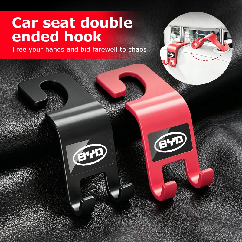 Car Seat Headrest Hooks Seat Back Hooks Storage Holder For BYD Tang F3 E6 Atto 3 Yuan Plus Song Max F0 G3 I3 Dmi
