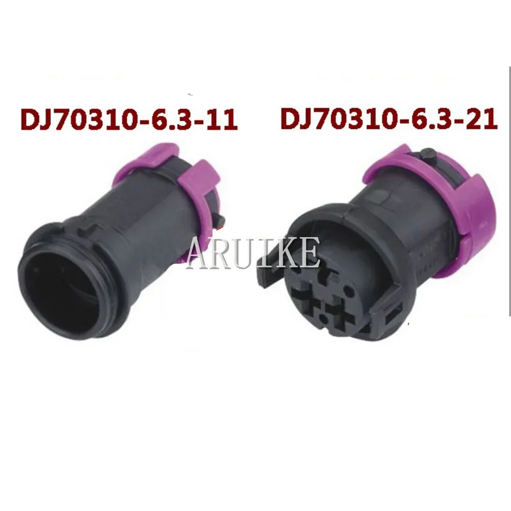 

1SET 6.3mm Round Connector 1P/2P/3P/4P Waterproof connector Fog light plug For car